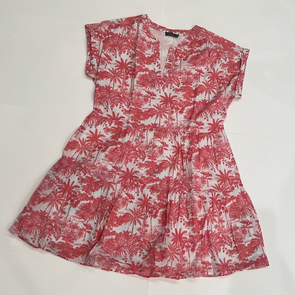 Vineyard Vines Pink and White Scenic Dress